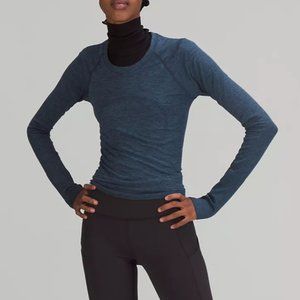 Swiftly Tech Long Sleeve Women’s Shirt Navy Size 4